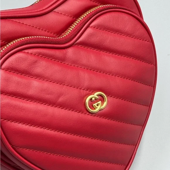 Gucci heart interlocking red crossbody - Picture 7 of 13